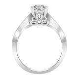 IGI CERTIFIED 6.5mm Round Lab Grown White Diamond Solitaire Style Milgrain Edge Engagement Ring For Her (1.38 ctw Color H-I Clarity SI2) in 10K White Gold