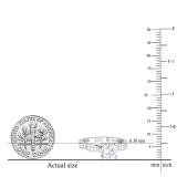 IGI CERTIFIED 6.5mm Round Lab Grown White Diamond Solitaire Style with Accents Engagement Ring for Her (1.41 ctw, Color H-I, Clarity SI2) in 10K White Gold