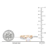 IGI CERTIFIED 6mm Round Lab Grown White Diamond Solitaire Style with Multi Row Accents Engagement Ring for Women (1.27 ctw Color H-I Clarity SI2) in 10K Rose Gold