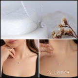 0.50 Ctw Pear Lab Grown Diamond Teardrop Solitaire Pendant with 18 inch Gold Chain, 10K White Gold