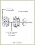 0.70 Cttw Oval Lab Grown Diamond Solitaire Stud Earrings for Women in 10K White Gold in Push Back