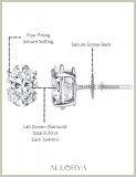 0.70 Cttw Oval Lab Grown Diamond Solitaire Stud Earrings for Women in 10K White Gold in Screw Back