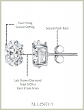 IGI Certified 3.00 Cttw Oval Lab Grown Diamond Solitaire Stud Earrings for Women in 10K White Gold in Push Back