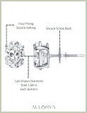 IGI Certified 1.00 Cttw Oval Lab Grown Diamond Solitaire Stud Earrings for Women in 18K White Gold in Screw Back