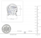 0.50 Cttw Asscher Lab Grown Diamond Solitaire Stud Earrings for Women in 925 Sterling Silver in Screw Back