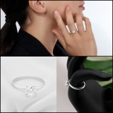 IGI Certified 1 Ctw Round Lab Grown Diamond Classic Solitaire Engagement Ring, 10K White Gold