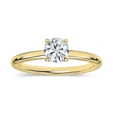 0.50 Ctw Round Lab Grown Diamond Classic Solitaire Engagement Ring, 10K Yellow Gold