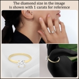 0.50 Ctw Round Lab Grown Diamond Classic Solitaire Engagement Ring, 10K Yellow Gold
