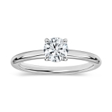 0.50 Ctw Round Lab Grown Diamond Classic Solitaire Engagement Ring, 14K White Gold