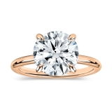 IGI Certified 3.00 Ctw Round Lab Grown Diamond Classic Solitaire Engagement Ring, 18K Rose Gold
