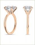 IGI Certified 3.00 Ctw Round Lab Grown Diamond Classic Solitaire Engagement Ring, 18K Rose Gold
