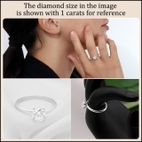 IGI Certified 2.00 Ctw Round Lab Grown Diamond Classic Solitaire Engagement Ring, 925 Sterling Silver