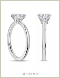 IGI Certified 0.75 Ctw Oval Lab Grown Diamond Classic Single Stone Ring, 925 Sterling Silver