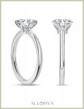 IGI Certified 1 Ctw Oval Lab Grown Diamond Classic Single Stone Ring, 925 Sterling Silver