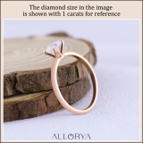 0.50 Ctw Cushion Lab Grown Diamond Classic Solitaire Ring, 10K Rose Gold
