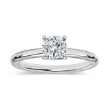 IGI Certified IGI Certified 0.75 Ctw Cushion Lab Grown Diamond Classic Solitaire Ring, 925 Sterling Silver