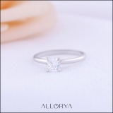 IGI Certified 1 Ctw Cushion Lab Grown Diamond Classic Solitaire Ring, 925 Sterling Silver