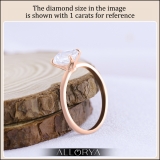 IGI Certified 3.00 Ctw Emerald Cut Lab Grown Diamond 4 Prong Solitaire Ring, 14K Rose Gold