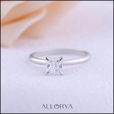 IGI Certified 1 Ctw Princess Lab Grown Diamond Solitaire Ring,10K White Gold