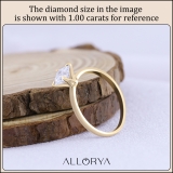 0.25 Ctw Princess Lab Grown Diamond Solitaire Ring, 10K Yellow Gold