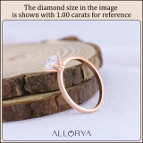 0.50 Ctw Princess Lab Grown Diamond Solitaire Ring, 14K Rose Gold