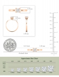 0.50 Ctw Princess Lab Grown Diamond Solitaire Ring, 14K Rose Gold