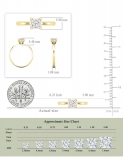 IGI Certified 0.75 Ctw Princess Lab Grown Diamond Solitaire Ring,18K Yellow Gold