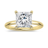 IGI Certified 2.00 Ctw Princess Lab Grown Diamond Solitaire Ring,18K Yellow Gold