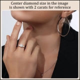 0.50 Ctw Round & Tapered Baguette Lab Grown Diamond Three Stone Ring, 925 Sterling Silver