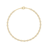 Bezel Set Link Bracelet for Women with 1 ctw Round Lab Grown Diamond 10K Yellow Gold