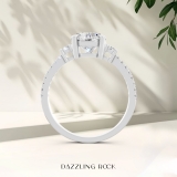 IGI Certified 925 Sterling Silver Three Stone Engagement Ring, 1.73 ctw Round Lab-Grown Diamond