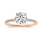 IGI Certified 10K Rose Gold 4 Prong Classic Solitaire Engagement Ring, 1.17 Cttw Round Lab Grown Diamond