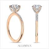 IGI Certified 10K Rose Gold 4 Prong Classic Solitaire Engagement Ring, 1.17 Cttw Round Lab Grown Diamond