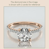 IGI Certified 10K Rose Gold 4 Prong Classic Solitaire Engagement Ring, 1.17 Cttw Round Lab Grown Diamond