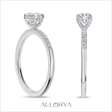10K White Gold 4 Prong Classic Solitaire Engagement Ring, 0.67 Cttw Round Lab Grown Diamond