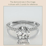 10K White Gold 4 Prong Classic Solitaire Engagement Ring, 0.67 Cttw Round Lab Grown Diamond