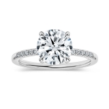 IGI Certified 925 Sterling Silver 4 Prong Classic Solitaire Engagement Ring, 1.67 Cttw Round Lab Grown Diamond