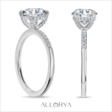 IGI Certified 925 Sterling Silver 4 Prong Classic Solitaire Engagement Ring, 1.67 Cttw Round Lab Grown Diamond