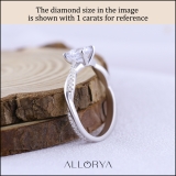925 Sterling Silver Twisted Ribbon Ring, 0.37 ctw Lab Grown Round Diamond