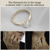 IGI Certified 1.50 Ctw Round Lab Grown Diamond Solitaire Intertwined Ring, 18K Rose Gold