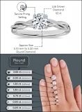 0.50 Ctw Round Lab Grown Diamond Solitaire Intertwined Ring, 925 Sterling Silver