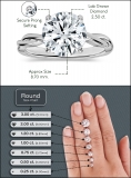 IGI Certified 2.50 Ctw Round Lab Grown Diamond Solitaire Intertwined Ring, 925 Sterling Silver