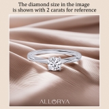 925 Sterling Silver Solitaire Textured Shank Ring, 0.25 ctw Round Lab Grown Diamond