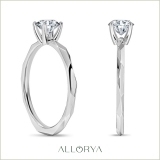 925 Sterling Silver Solitaire Textured Shank Ring, 0.50 ctw Round Lab Grown Diamond