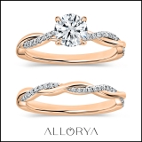 10K Rose Gold Twisted Bridal Ring Set, IGI Certified 1.24 Ctw Round Lab Grown Diamond