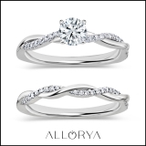 10K White Gold Twisted Bridal Ring Set, 0.49 Ctw Round Lab Grown Diamond