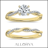 10K Yellow Gold Twisted Bridal Ring Set, IGI Certified 0.99 Ctw Round Lab Grown Diamond