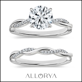 925 Sterling Silver Twisted Bridal Ring Set, IGI Certified 1.74 Ctw Round Lab Grown Diamond