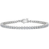 3.00 Ctw Round Lab Grown Diamond Classic Linear Tennis Bracelet, 10K White Gold