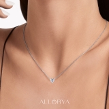 IGI Certified 0.75 Ctw Trillion Lab Grown Diamond 3 Prong Minimalist Solitaire Pendant with 18 inch Gold Chain, 10K White Gold
